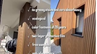 Revestimiento de pared moderno de WPC para espacios exteriores